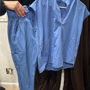 Figs Blue Scrub Set